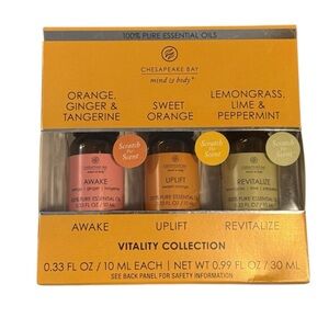 New Chesapeake Bay Mind and Body Vitality Collection Pure Essential Oils Set